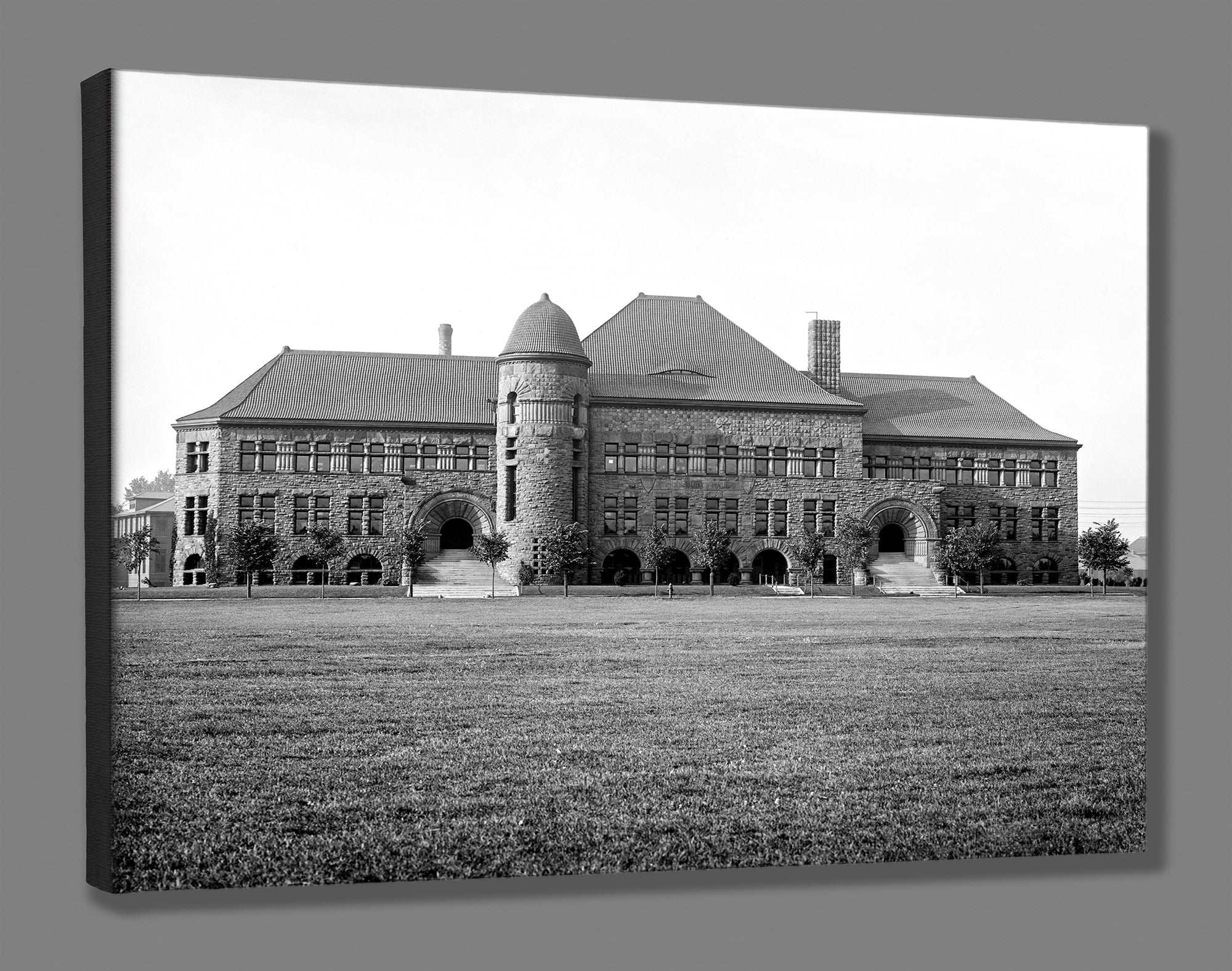 A fine art canvas print of a photograph of the University of Minnesota