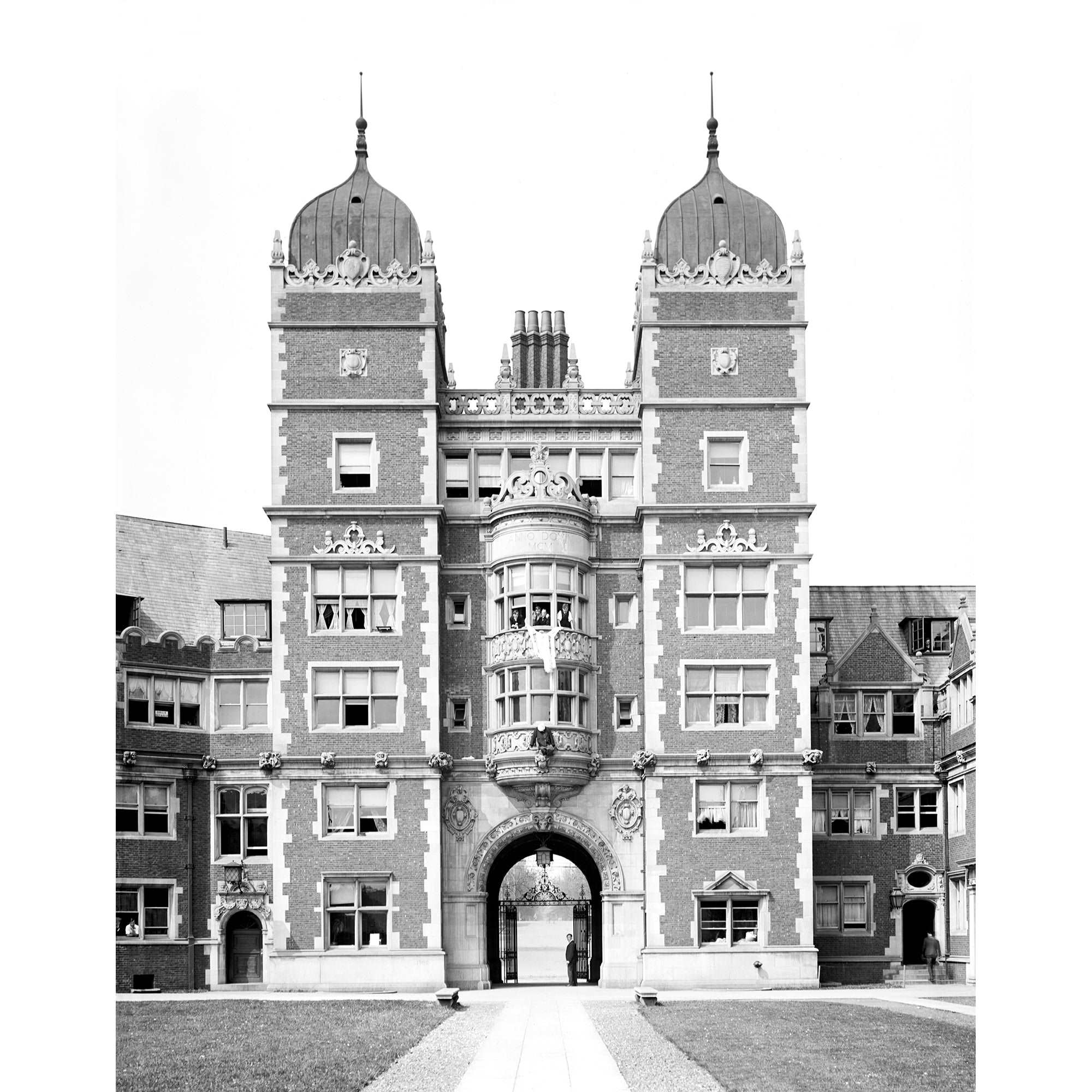 A vintage photograph of War Memorial Tower, University of Pennslylvania