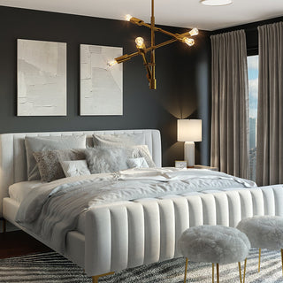Hanging Prints Above a Bed