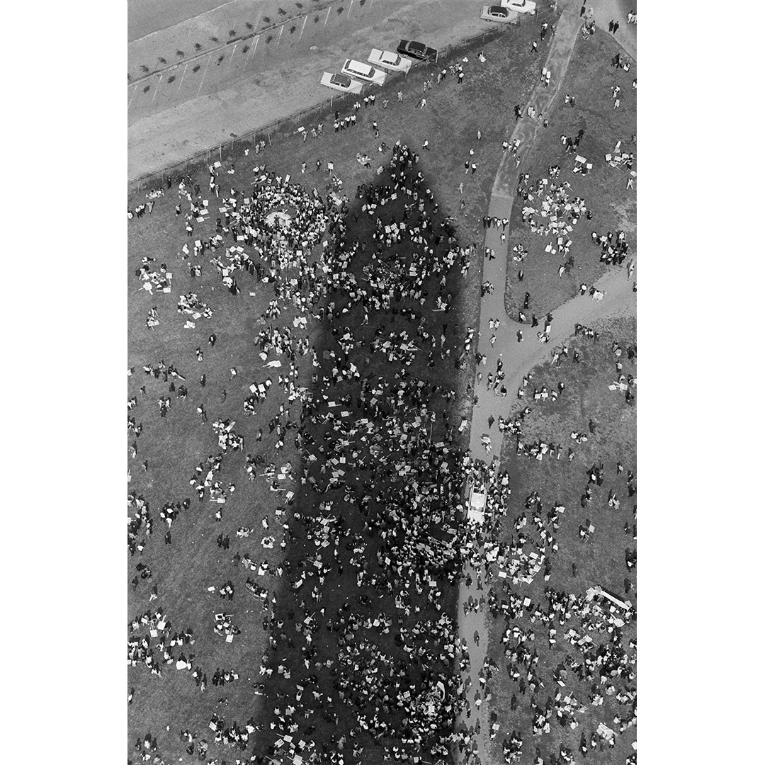 An aerial view of protestors at the March on Washington
