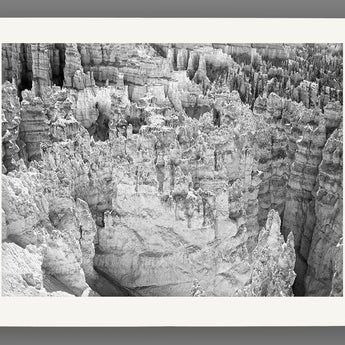 A paper print reproduction of a vintage photograph of Utah's Bryce Canyon National Park