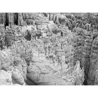 A vintage photograph of rock formations at Bryce Canyon National Park in Utah