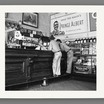 A paper print reproduction of a vintage photograph of the Crystal Palace Saloon