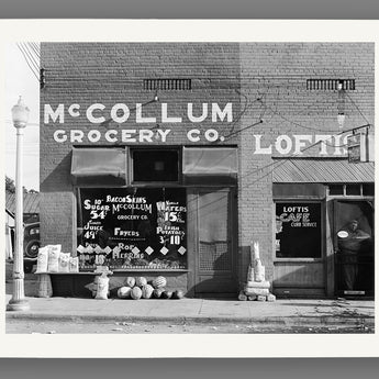 An archival paper print of a Walker Evans photograph taken in rural Alabama