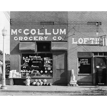 A photograph by Walker Evans, featuring an Alabama grocery store