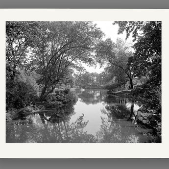 A rendering of a paper print of a vintage Chicago photograph featuring Lincoln Park