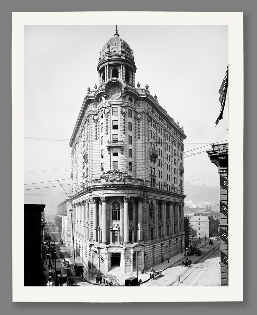 A sample of a fine art print of a vintage image depicting Pittsburgh's Wabash Station