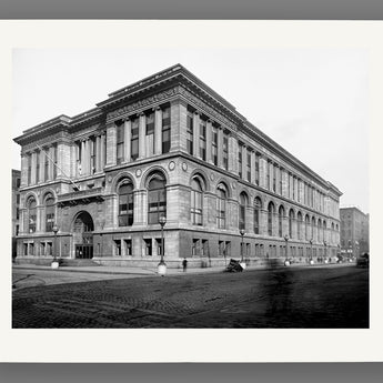 A print reproduction of a vintage image of Chicago's public library
