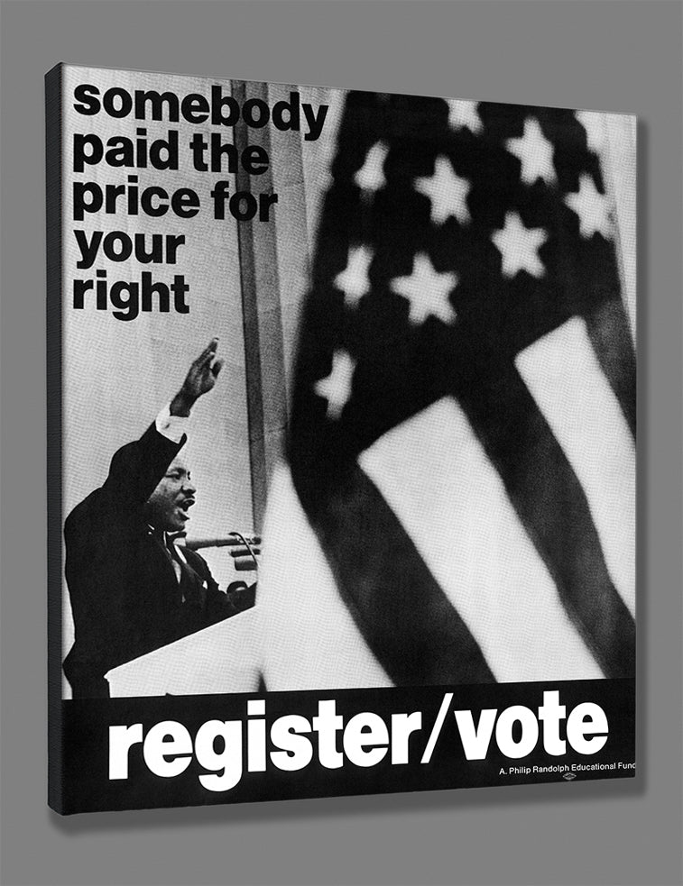 Canvas print of a vintage voting rights poster