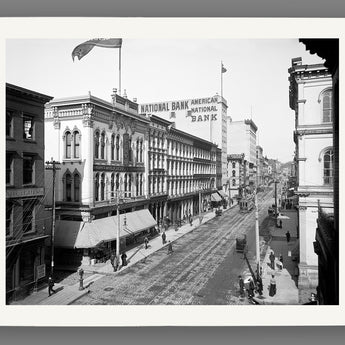 A paper print reproduction of a vintage photograph of Main Street in Richmond