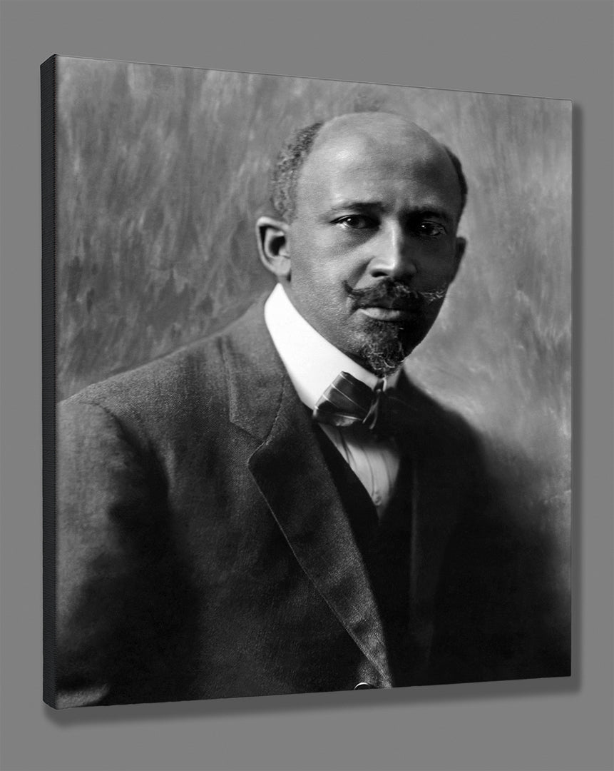 An example of a stretched canvas print featuring a photograph of WEB DuBois