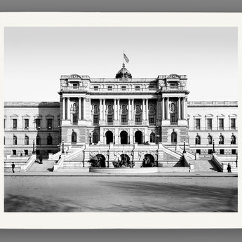 A fine art paper print of a vintage image of the Library of Congress in Washington, DC