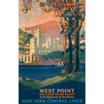 A vintage poster advertising West Point, the US Military Academy