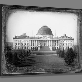 A mockup of a canvas print reproduction of the Capitol Building in Washington DC