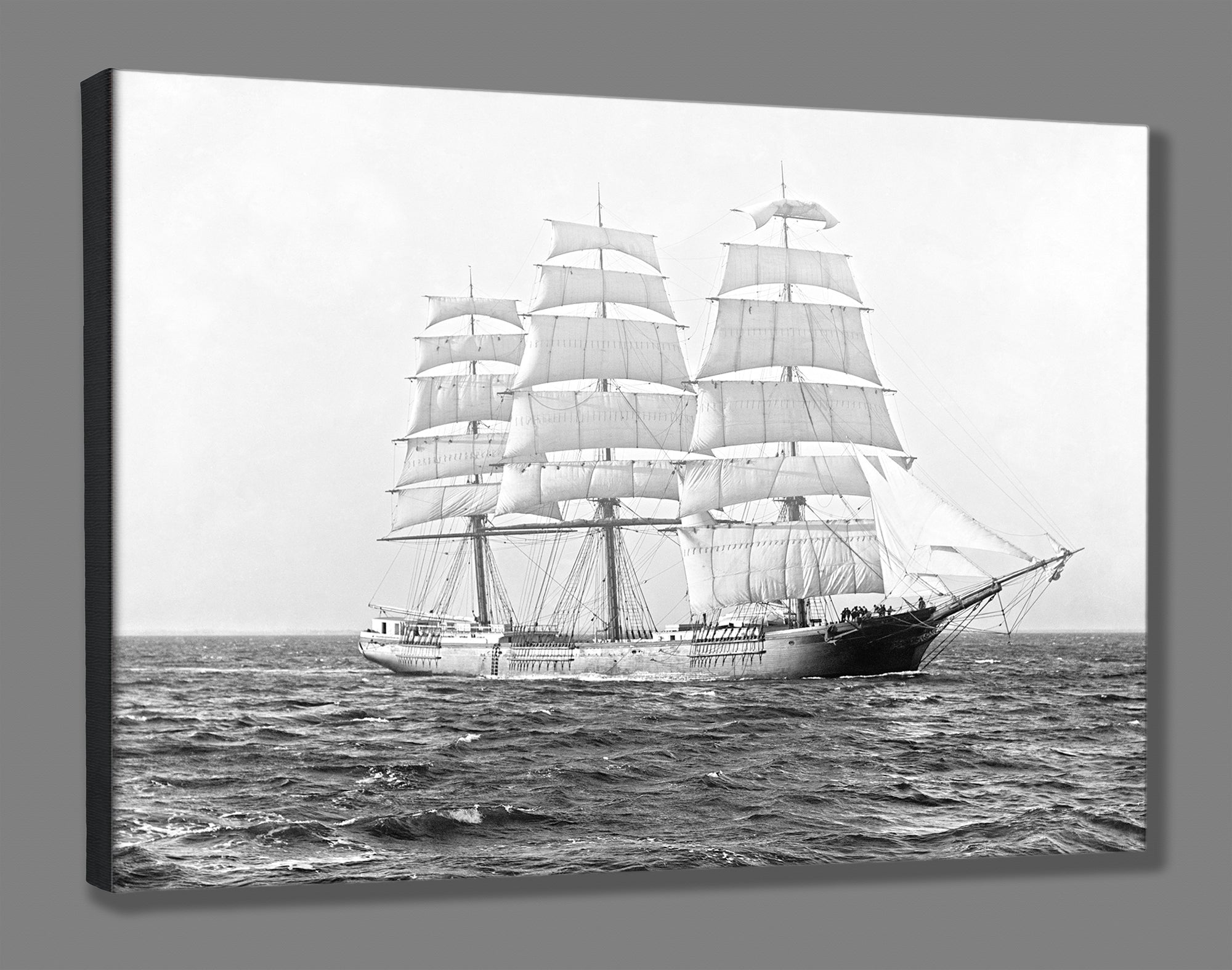 A canvas reproduction of a vintage photograph of the Clipper Ship St. David