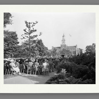 A fine art paper print of a commencement ceremony at Howard University
