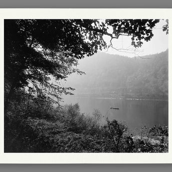 A vintage photograph of the Delaware River, reproduced on fine art paper
