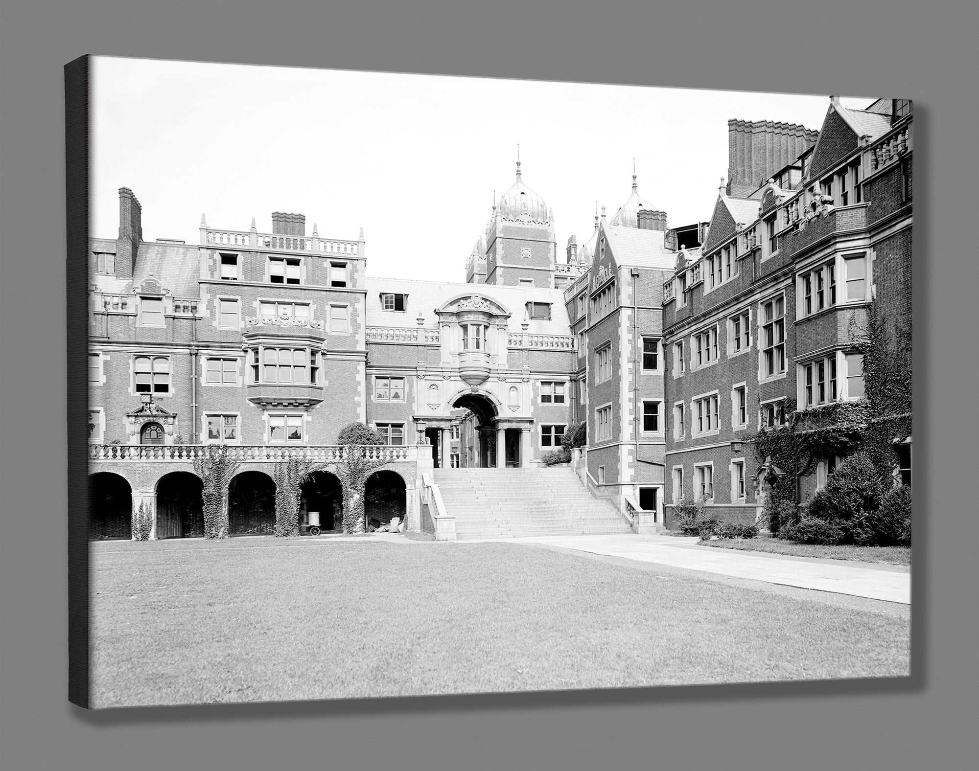 a canvas print of a vintage photograph of Dormitory Arch at the University of Pennsylvania