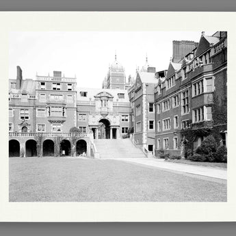 A mockup of a paper print of vintage photography featuring the University of Pennsylvania