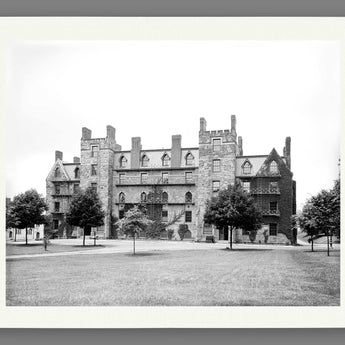 A mockup paper print of a vintage photo of Princeton University