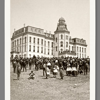 A fine art paper print reproduction of a vintage, sepia image of Howard University