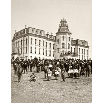 A sepia toned vintage photograph of Howard University