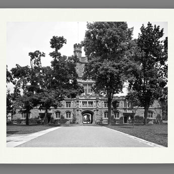 A paper print of a vintage photograph of the Library at Princeton University