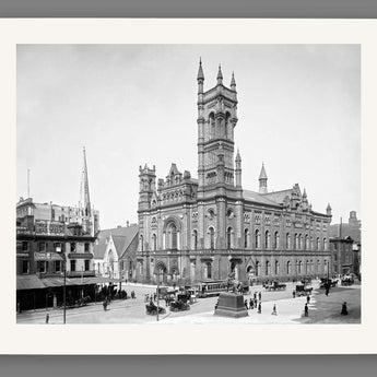 A paper reproduction print of a vintage photograph of Philadelphia