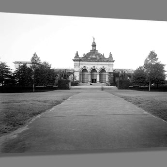 A canvas print reproduction of a vintage photograph of Philadelphia's Memorial Hall