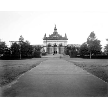 A vintage photograph of Fairmount Park's Memorial Hall in Philadelphia