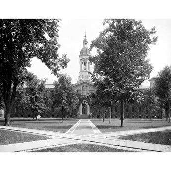 A vintage photograph of Nassau Hall at Princeton University