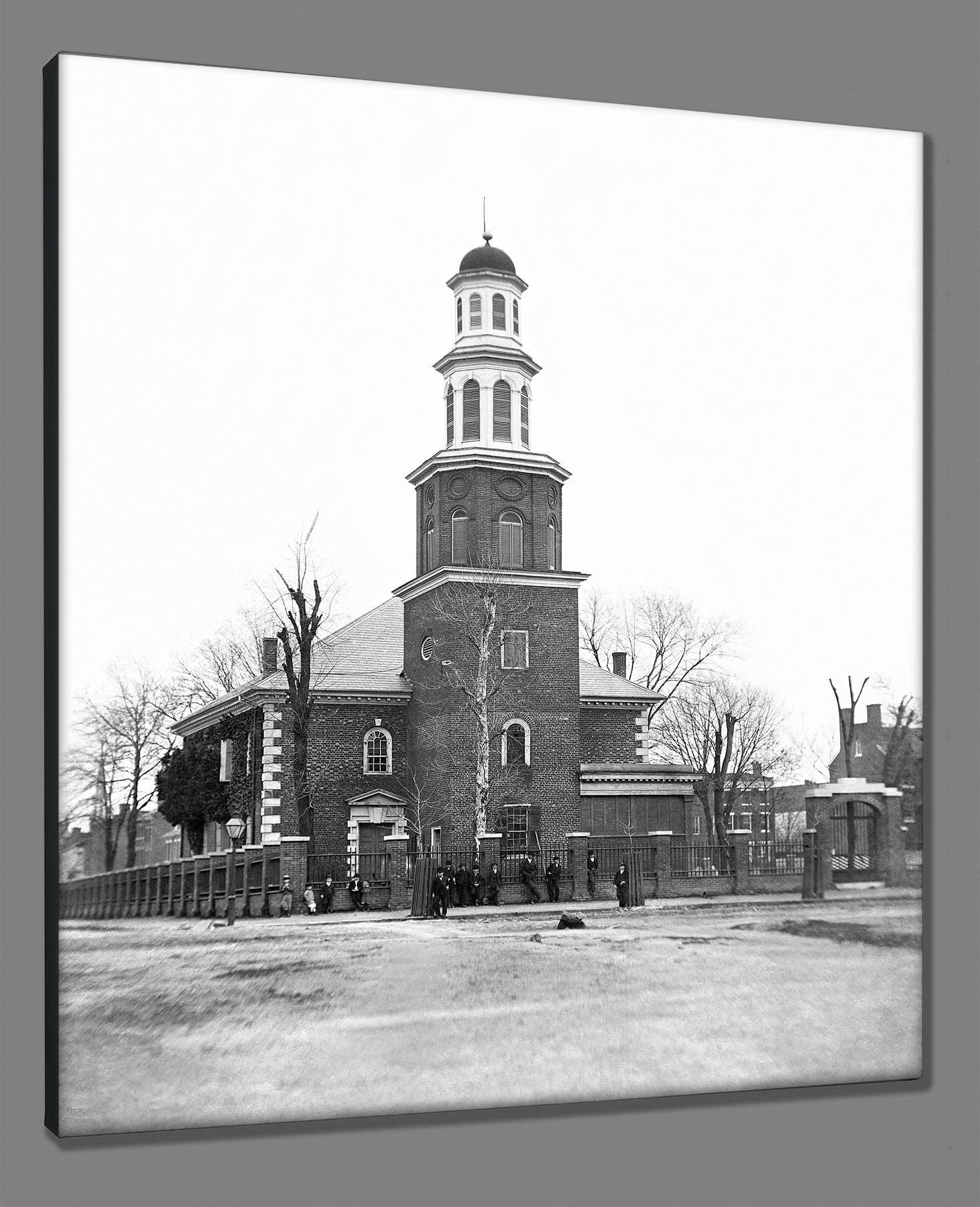 A canvas print reproduction of a vintage photo of Old Christ Church in Alexandria