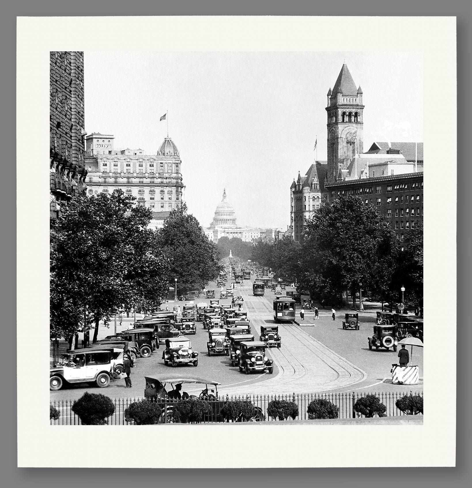 A fine art paper print of a vintage photograph of Washington DC