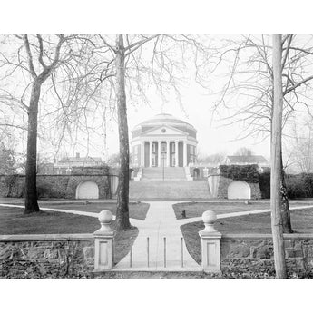 A vintage photograph of the Rotunda at the University of Virginia