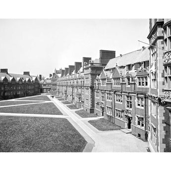 A vintage photograph of The Triangle at the University of Pennsylvania