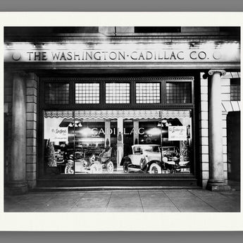 A fine art paper print reproduction featuring our vintage photograph of the Washington Cadillac Company