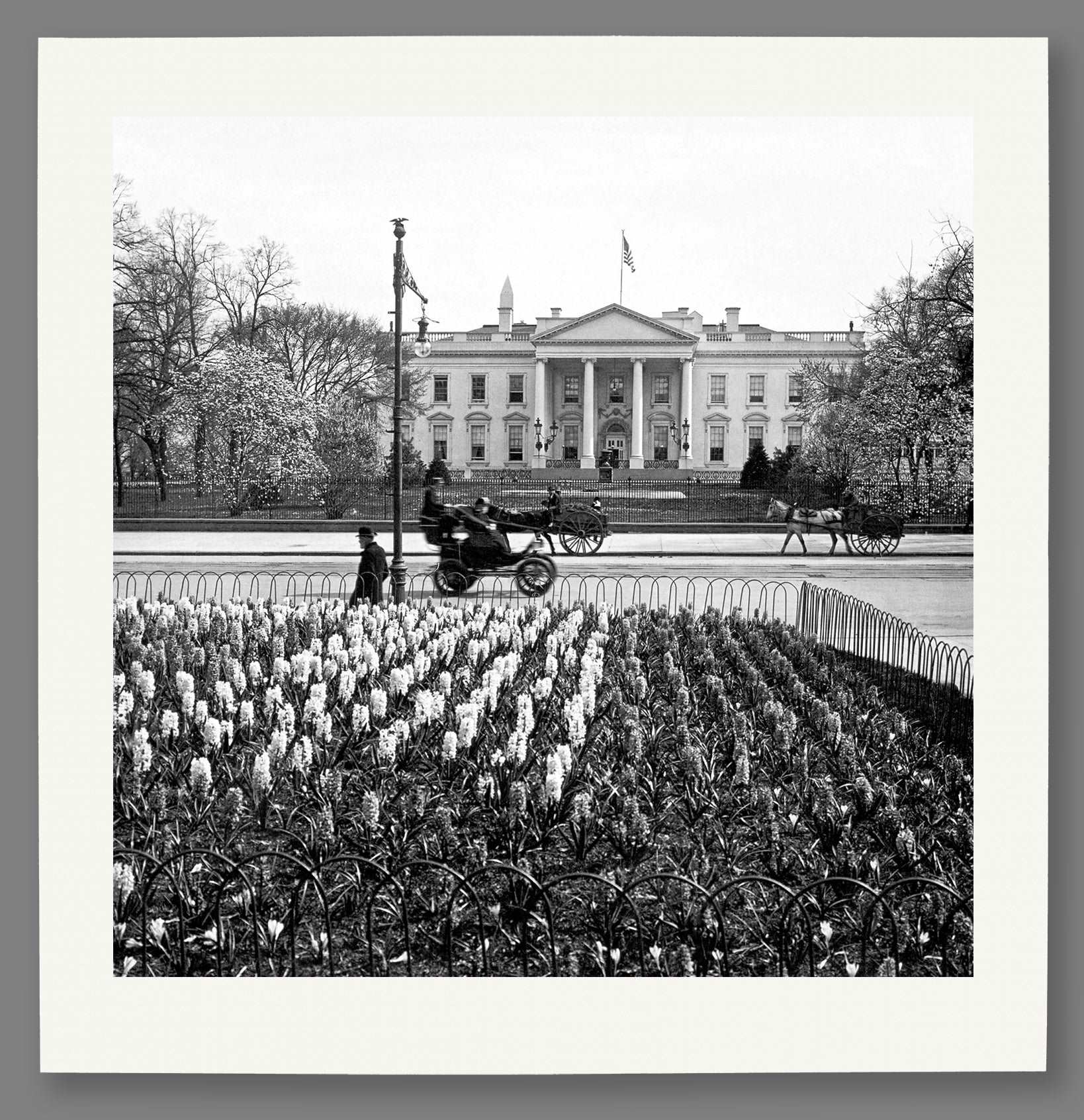 A paper print reproduction of our vintage White House photo